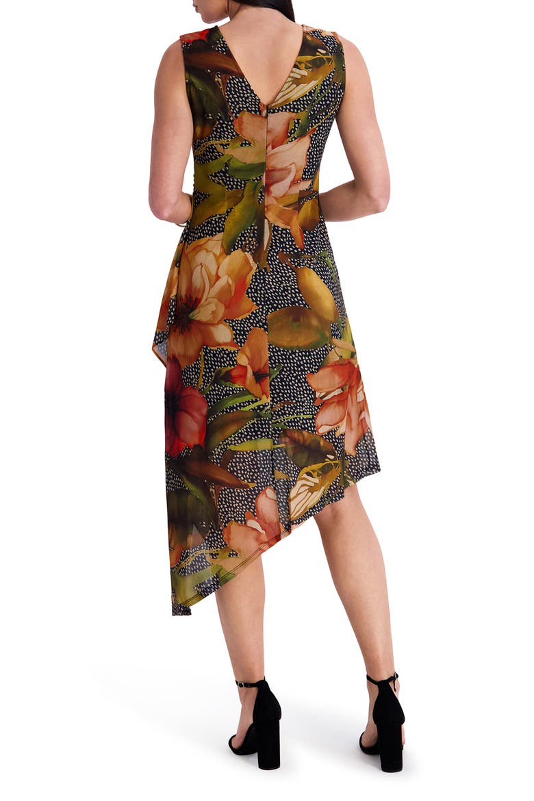 Asymmetric Hem Mesh Dress, Alternate, color, MULTI FLORAL