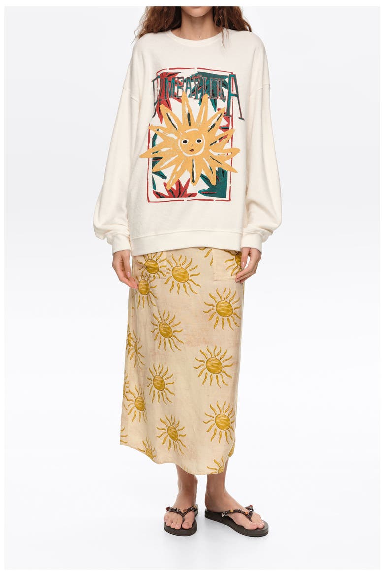 Linen A-Line Midi Skirt, Main, color, BIMBA BY THE SOUTH