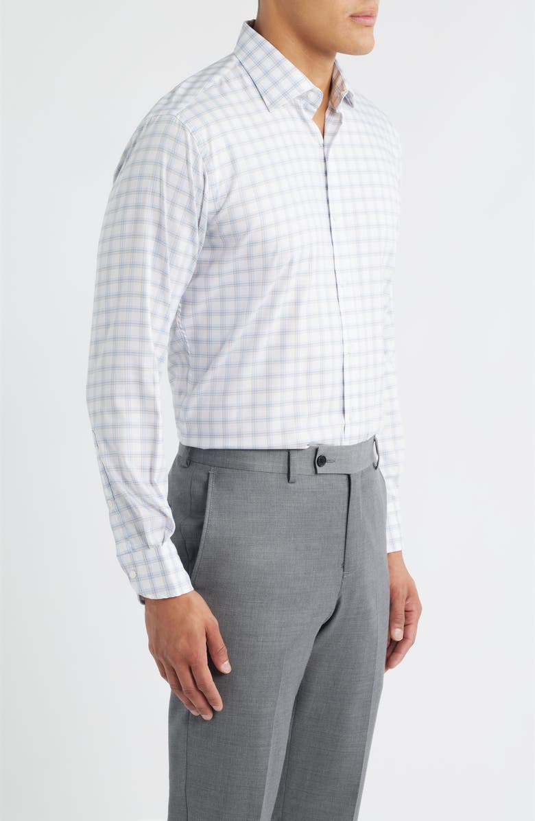 Peter Millar Lenox Stretch Cotton Blend Button-Up Sport Shirt, Alternate, color, White