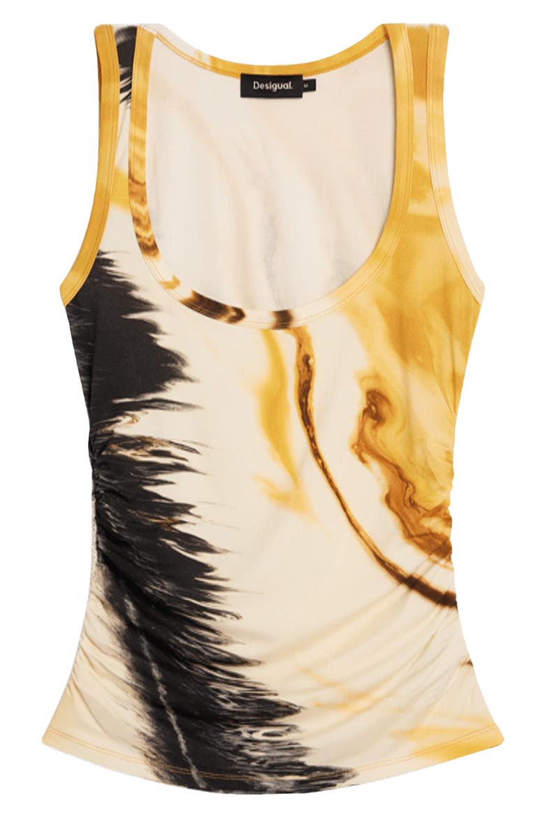 Printed Scoop Neck Tank, Alternate, color, YELLOW