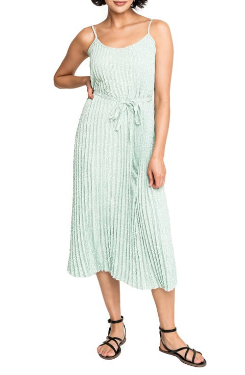 Pleated Midi Dress