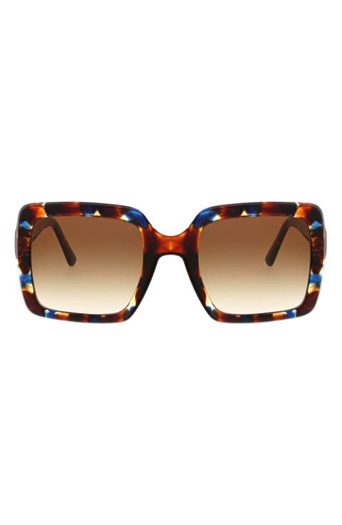 52mm Large Contemporary Square Sunglasses