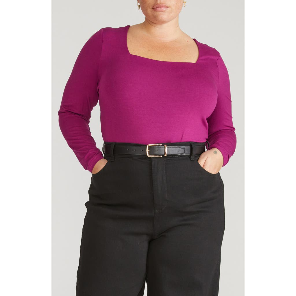 Universal Standard Valentine Liquid Jersey Top In Purple