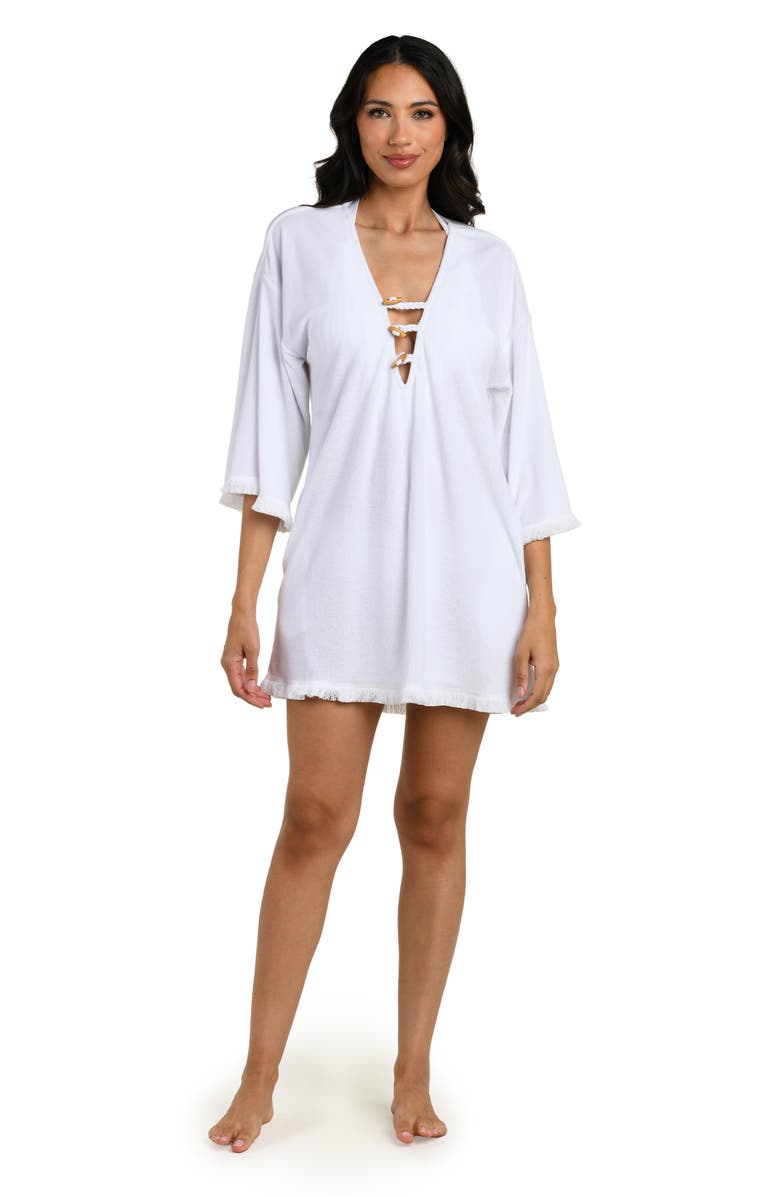 La Blanca Wild Nomad Cover-Up Dress, Alternate, color, White