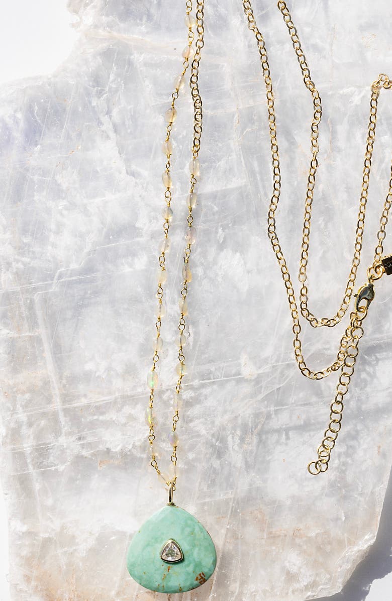 NATIVE GEM Amulet Turquoise Necklace, Alternate, color, Turquoise/Aqua