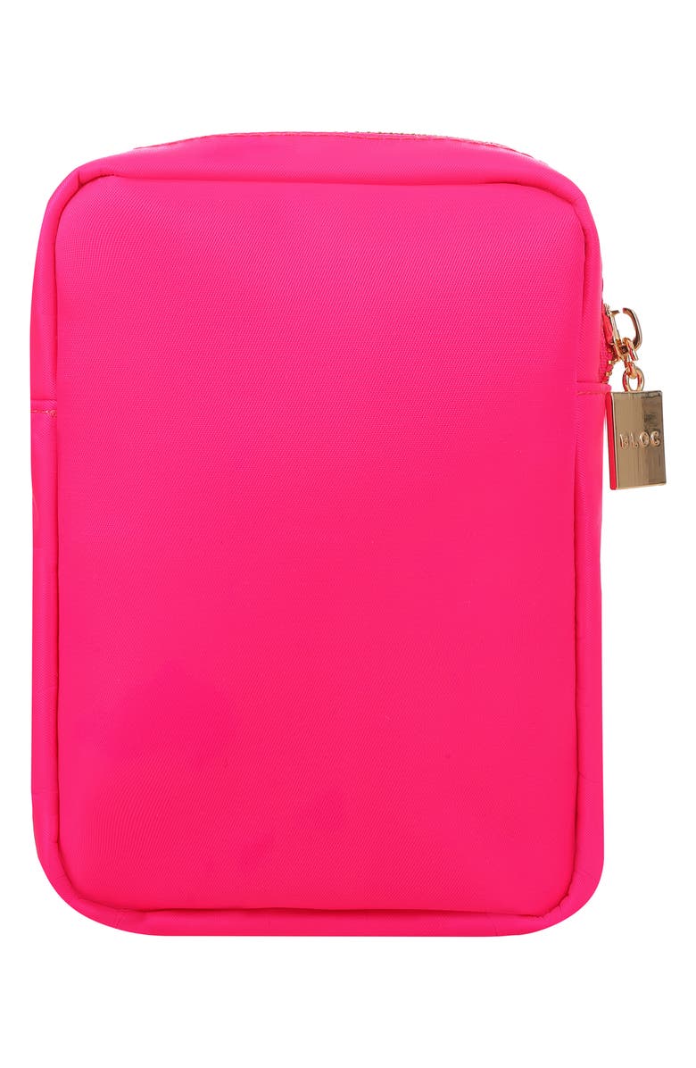Bloc Bags Mini Lightning Bolt Cosmetics Bag, Alternate, color, Hot Pink