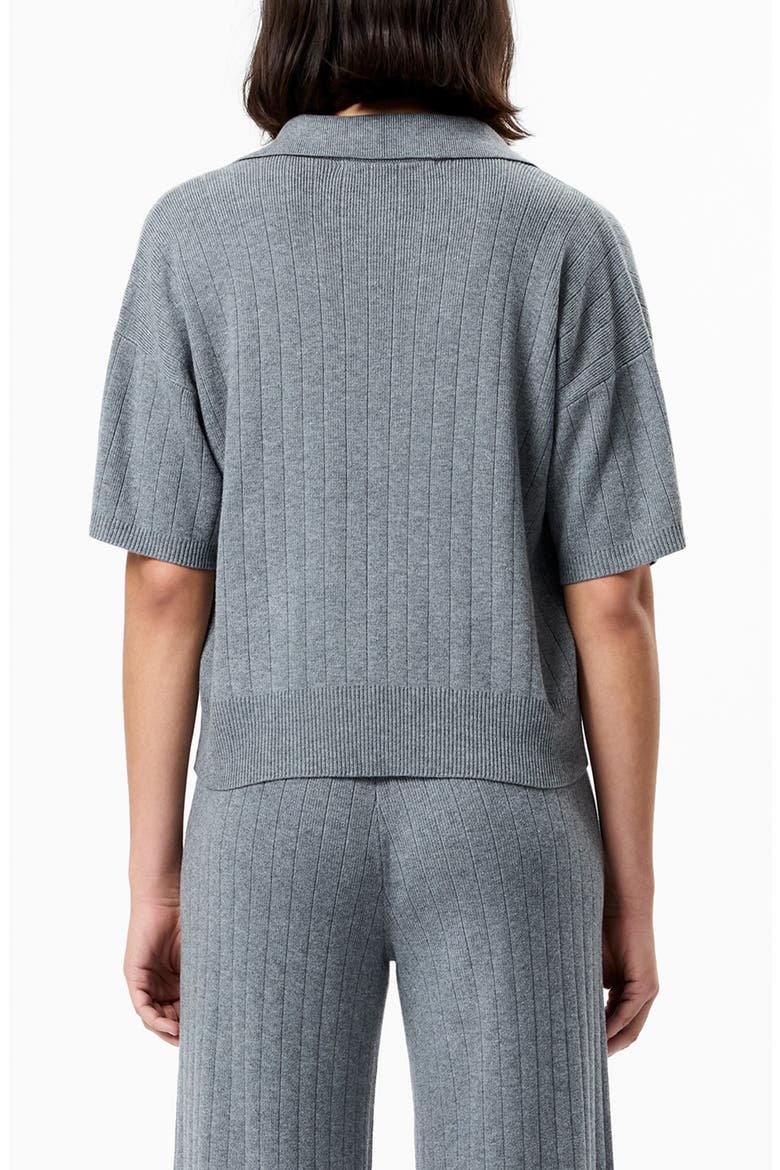 Javier Rib Knit Polo, Alternate, color, MED HEATHER GREY
