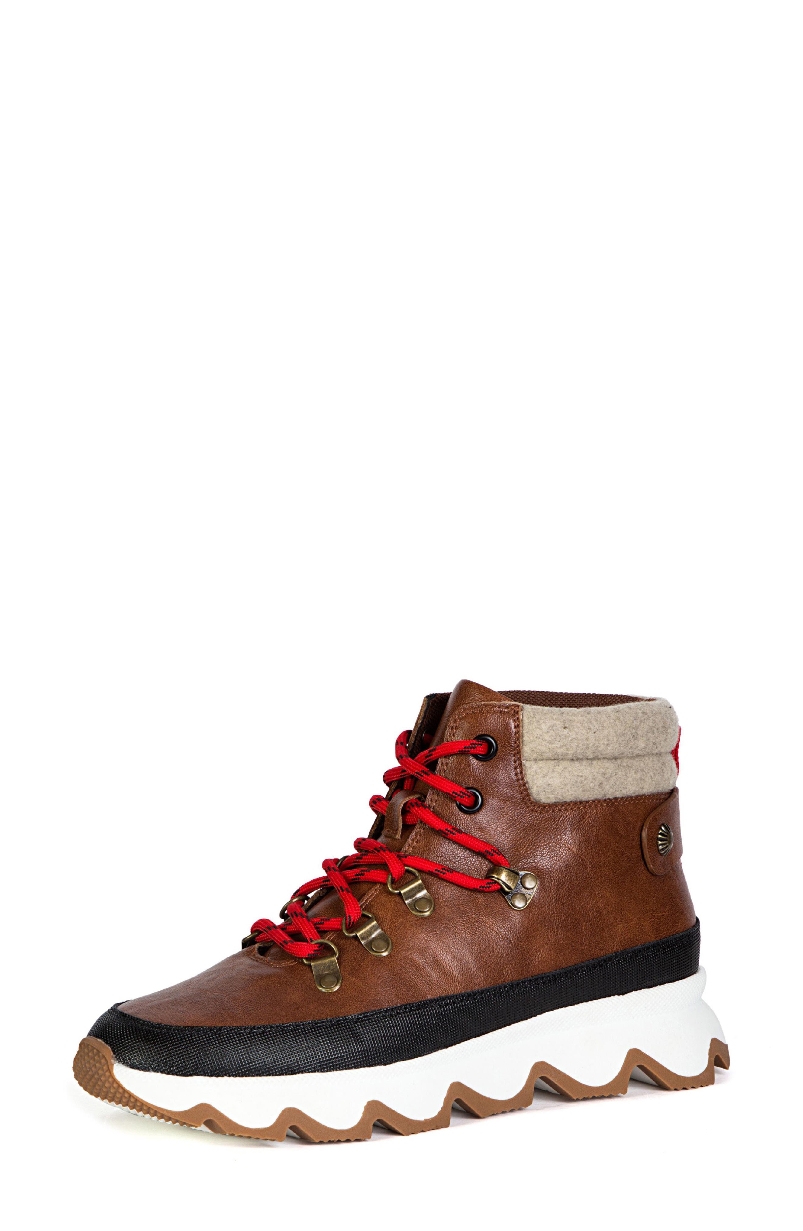 Sorento Water Resistant Faux Leather Boot, Alternate, color, WHISKEY