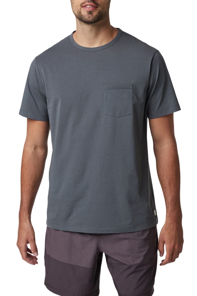 Men's Feather Pocket Tee, Main, color, DARK PEWTER