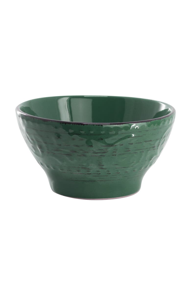 Elama Malibu Sea Glass 16-Piece Dinnerware Set, Alternate, color, Dark Green