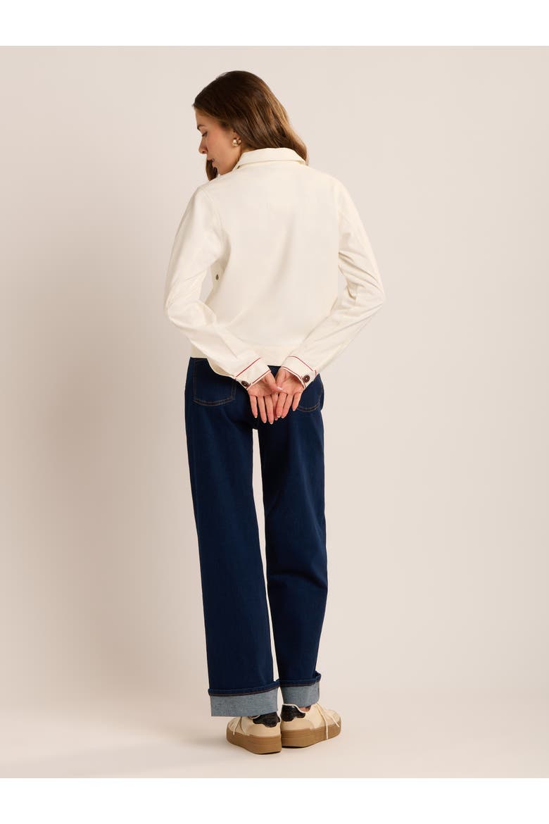 Celestina Floral Embroidery Jacket, Alternate, color, Cream
