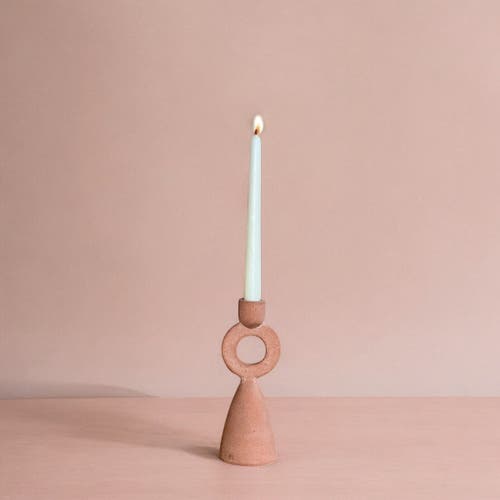 Meso Goods Azu Candle Holder In Brown