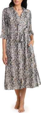 La Blanca Wild Whispers Print Cover-Up Shirtdress