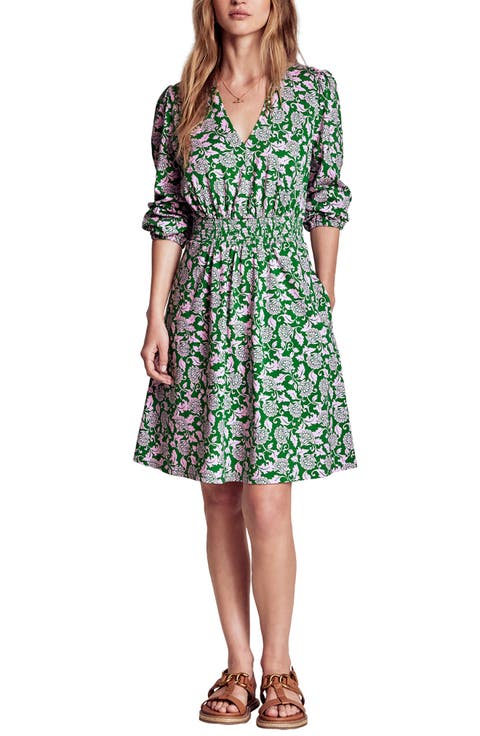 Sarah Floral Long Sleeve Jersey Dress