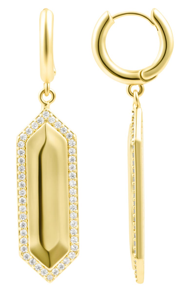 Adornia Elongated Hexagon Drop Earrings, Alternate, color, Gold