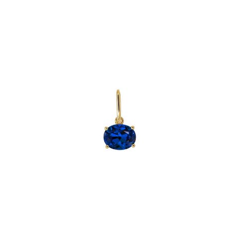 Colored CZ Oval Charm