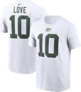 Nike Men's Nike Jordan Love  White Green Bay Packers  Player Name & Number T-Shirt