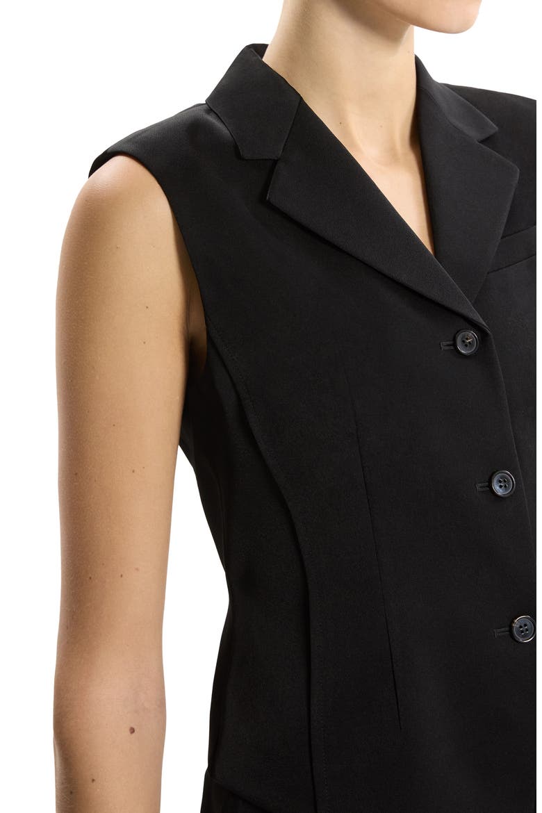 Satin Vest, Alternate, color, BLACK