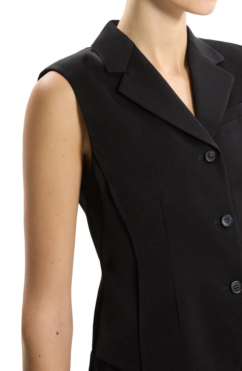 Theory Satin Vest, Alternate, color, Black
