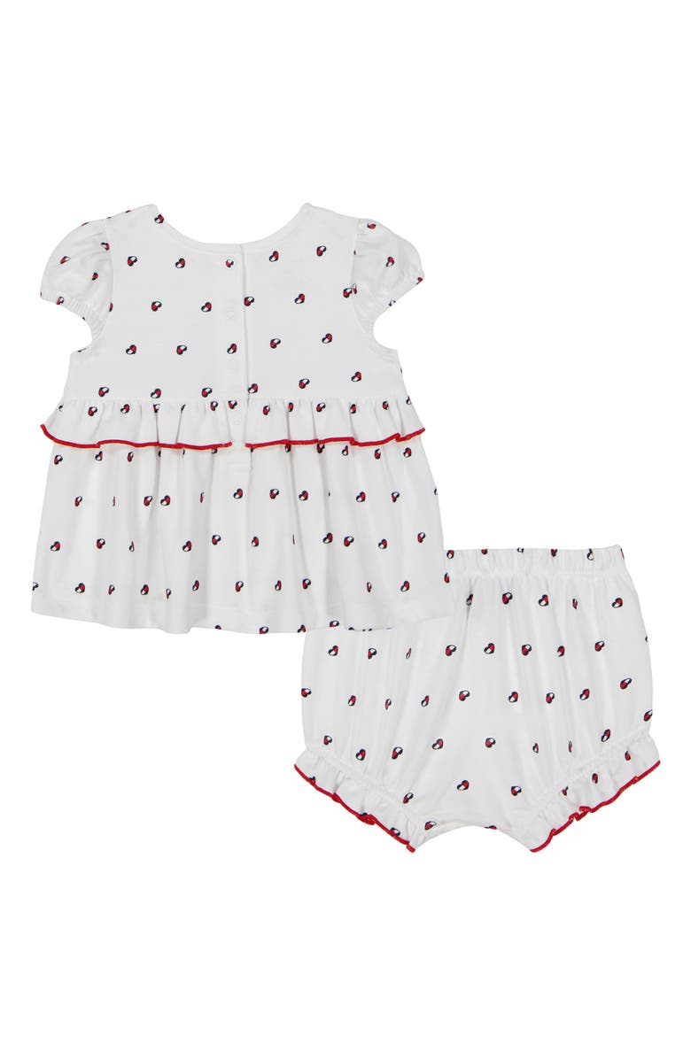 Tommy Hilfiger Logo Heart Babydoll T-Shirt & Shorts Set, Alternate, color,