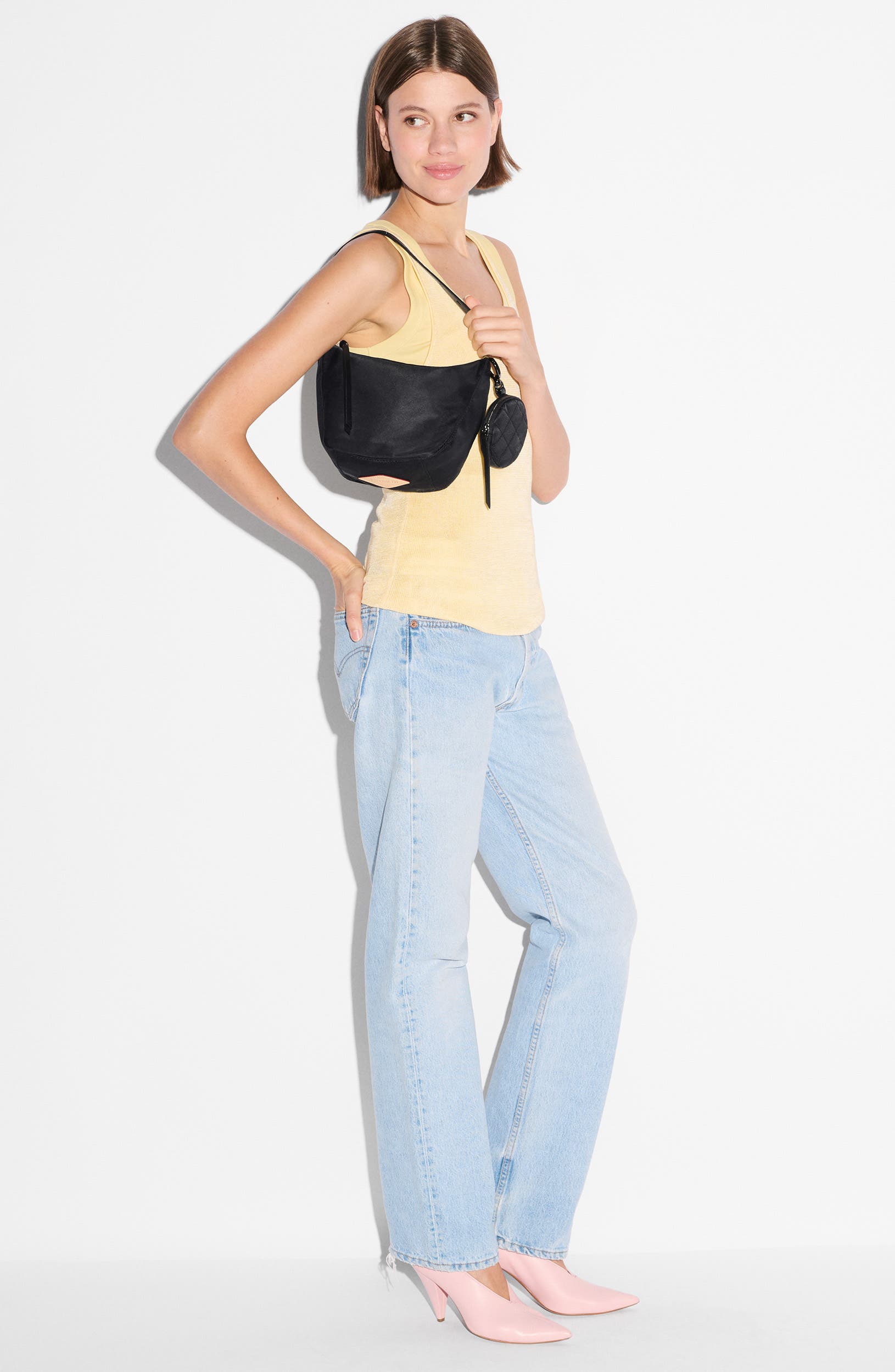 Small Waverly Shoulder Bag, Alternate, color, BLACK