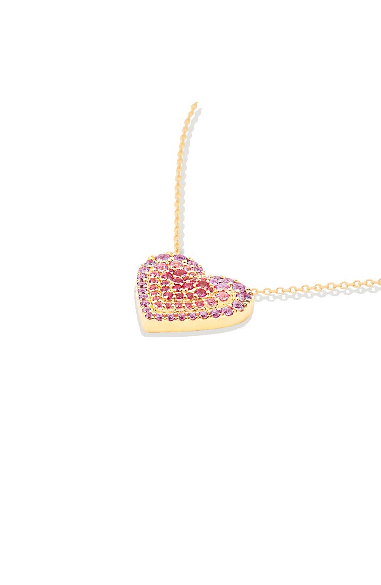 Campbell + Charlotte Juju Heart Charm Necklace, Alternate, color, Gold