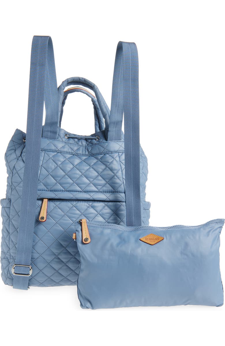 MZ Wallace Metro Quilted Nylon Convertible Backpack, Alternate, color,