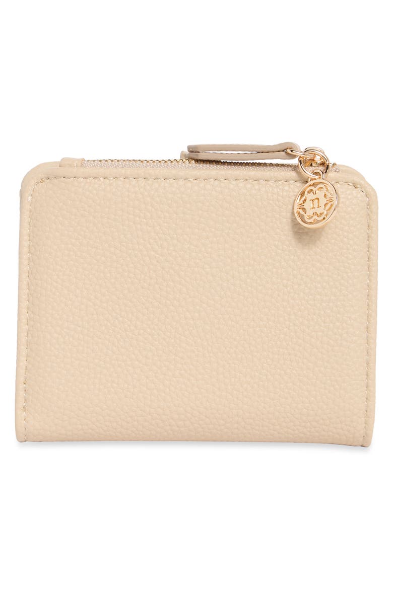 Faux Leather Bifold Wallet, Alternate, color, OATMEAL / BOHO GARDEN