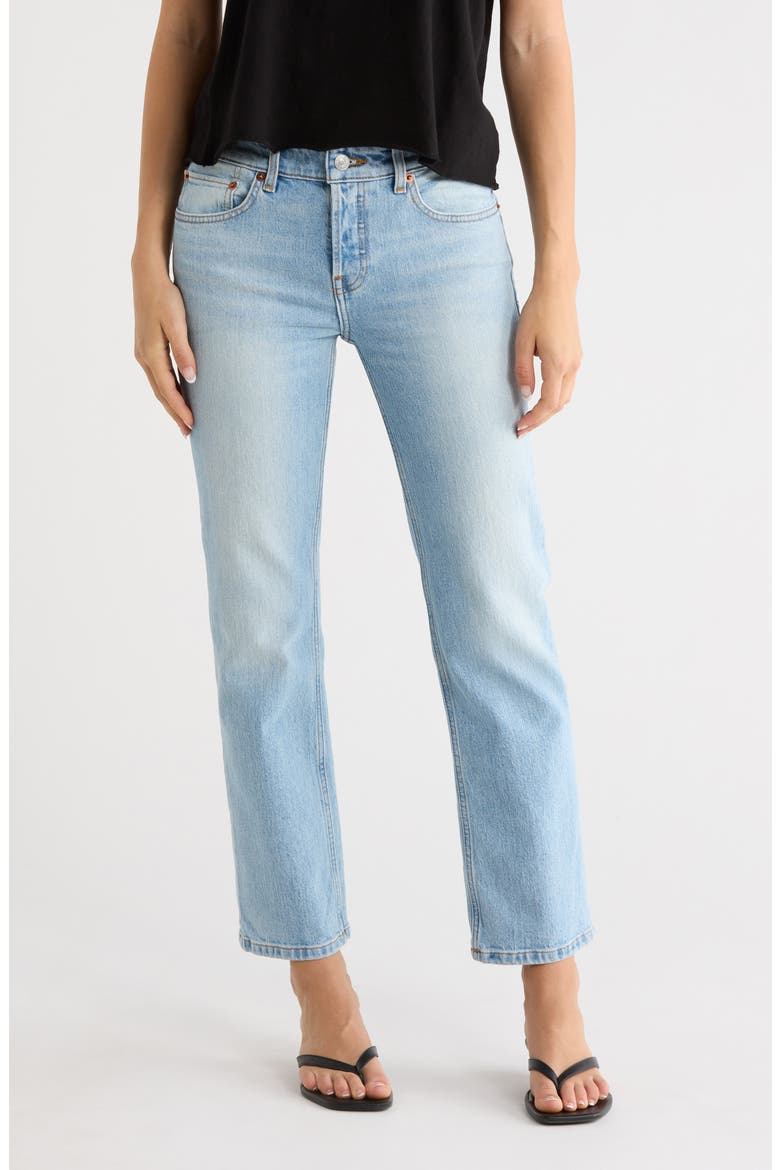 Slim Straight Crop Jeans, Main, color, SILVER SPRINGS
