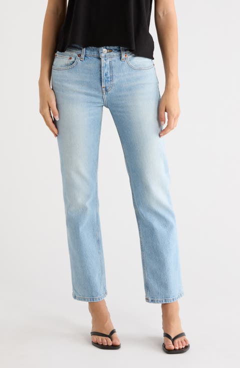 Slim Straight Crop Jeans (Silver Springs)