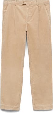 MANGO Straight Leg Corduroy Pants
