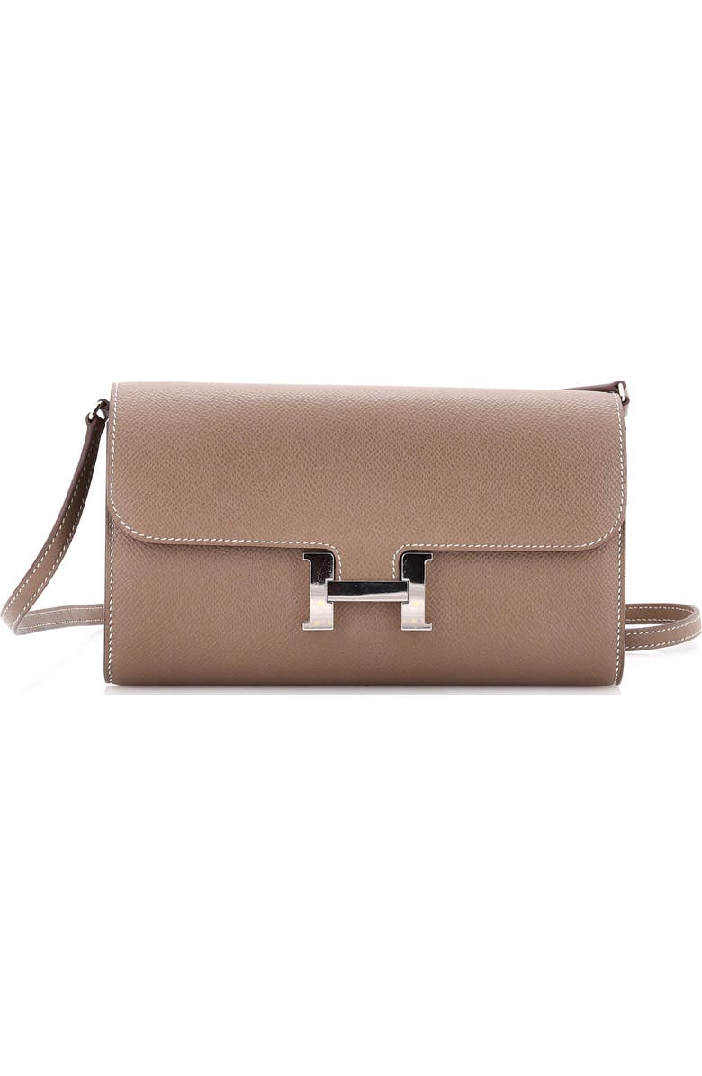 Pre-Owned Hermes Constance To Go Wallet Epsom, Main, color, Etoupe