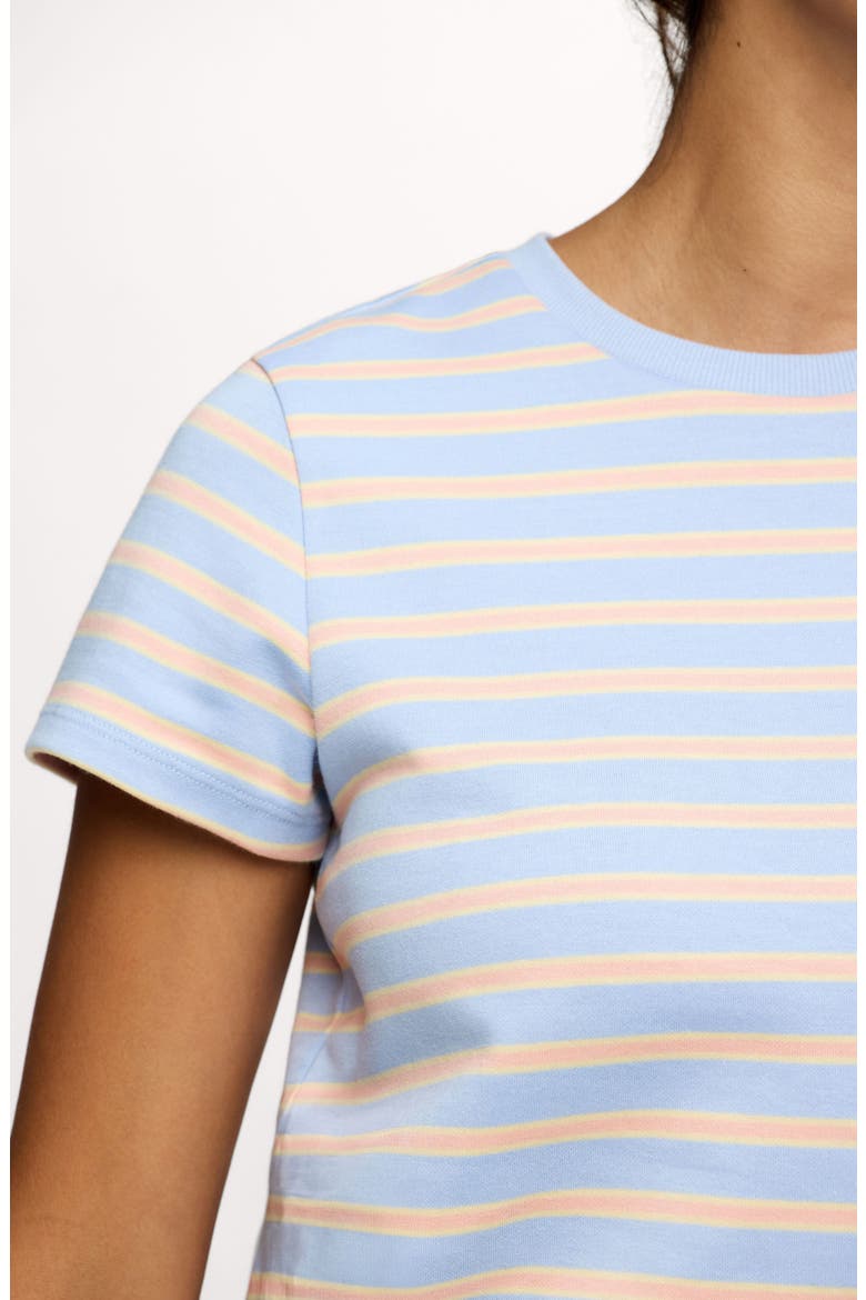 Golden Hour Stripe Stretch Cotton Top & Pants Set, Alternate, color, SKY STRIPE