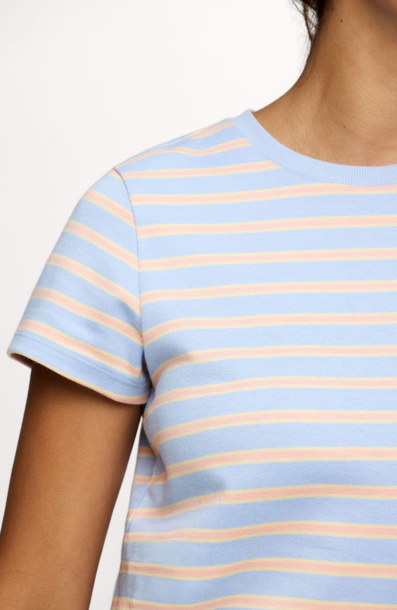 nuuds Golden Hour Stripe Stretch Cotton Top & Pants Set, Alternate, color, Sky Stripe