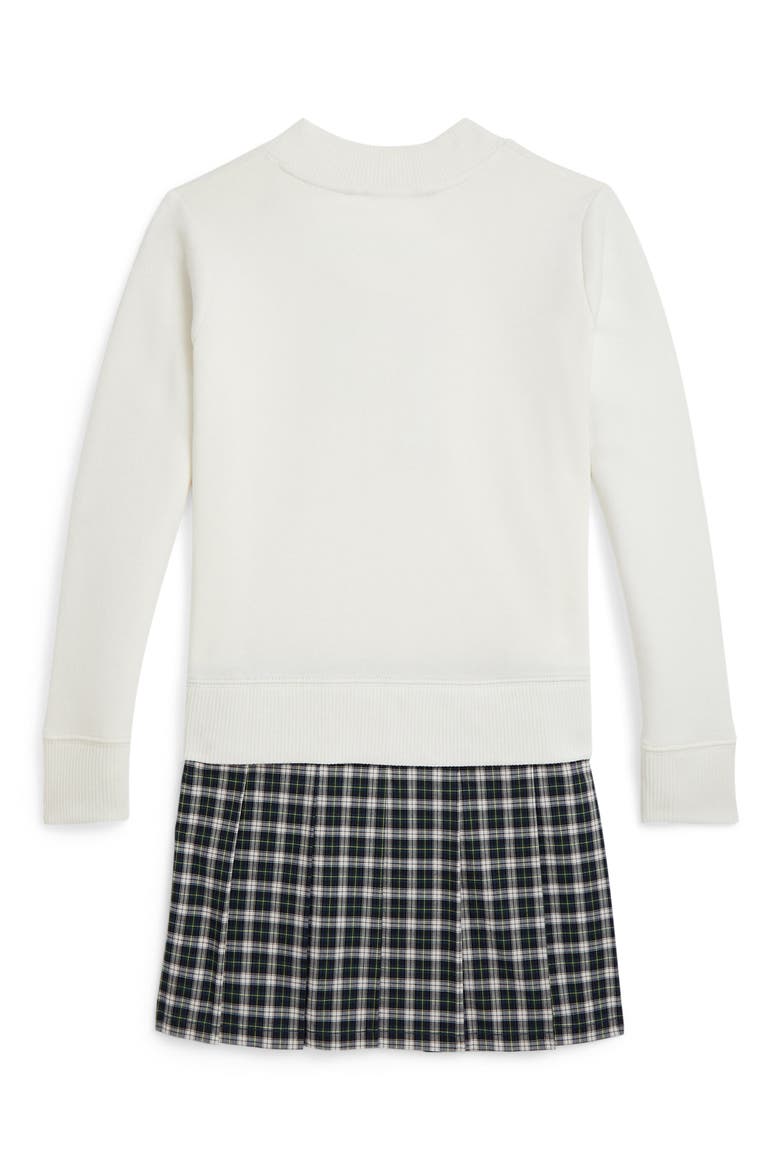 Kids' Mixed Media Sweater Dress, Alternate, color, NEVIS