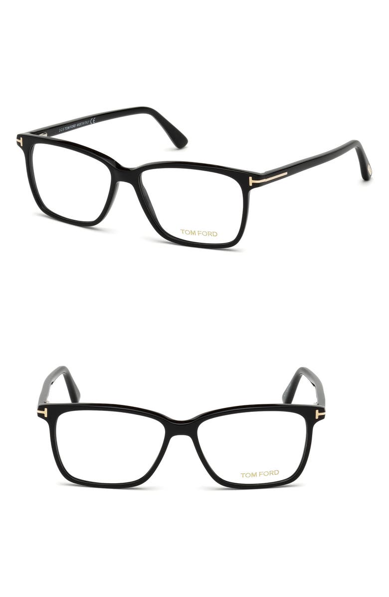TOM FORD 55mm Soft Square Optical Glasses, Main, color,