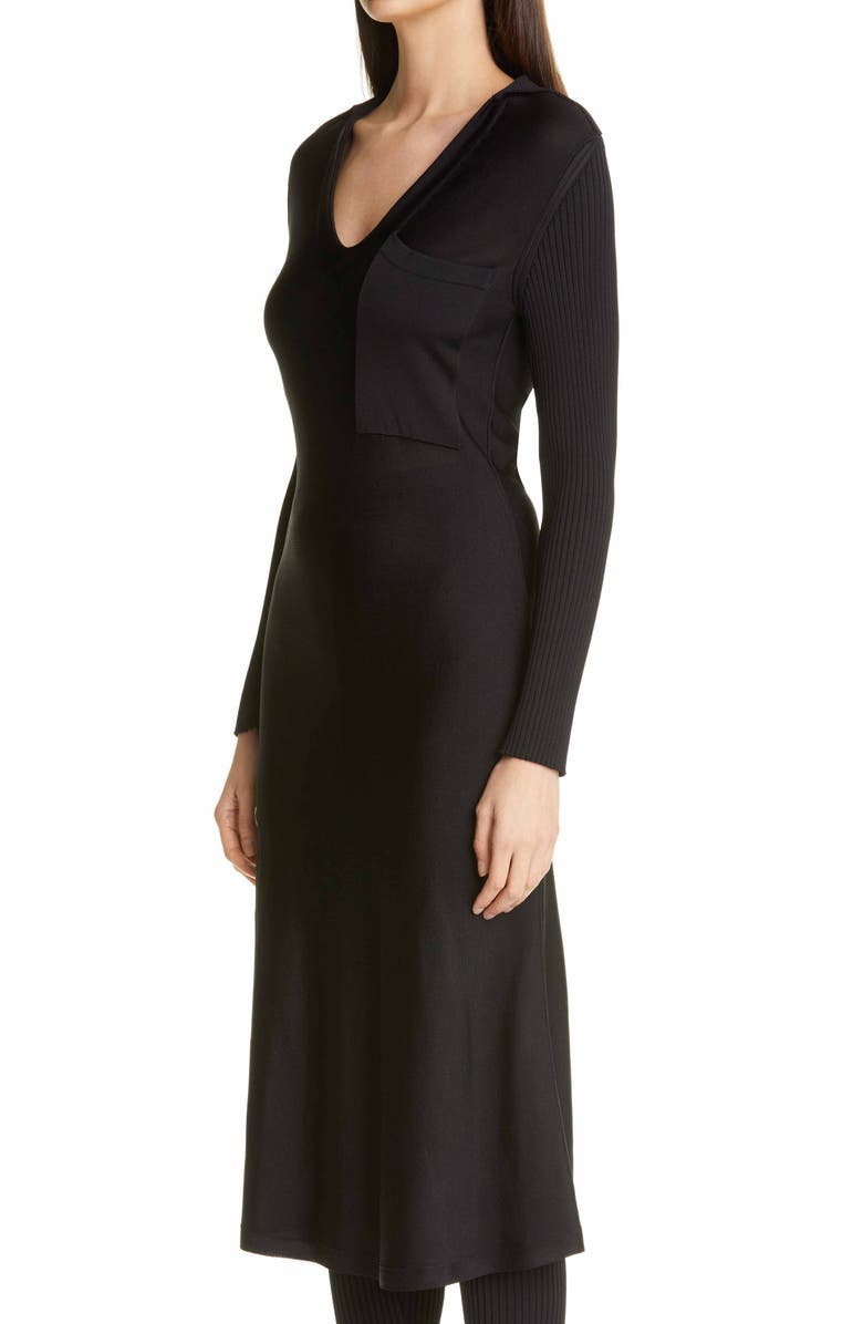 St. John Collection Long Sleeve Knit Shirtdress, Alternate, color, 