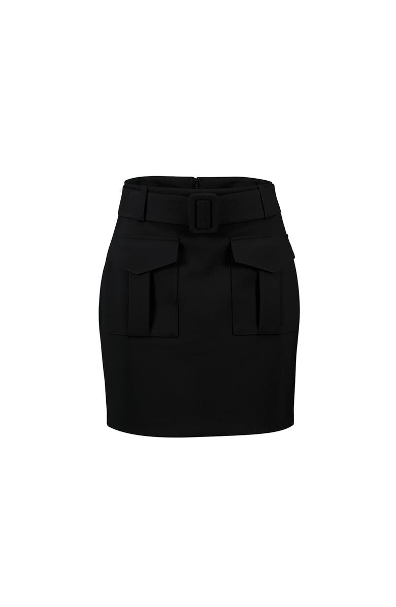 IVONNE Plain Skirt with Pockets, Alternate, color, Black