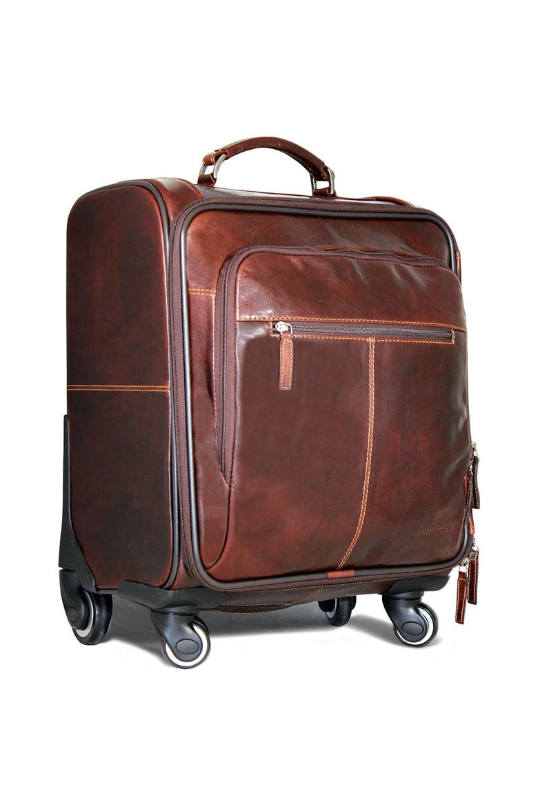18" Wheeled Carry-on Bag, Main, color, Brown