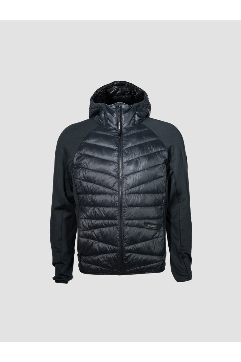 T1Tan Hybrid Hooded Jacket, Alternate, color, Black