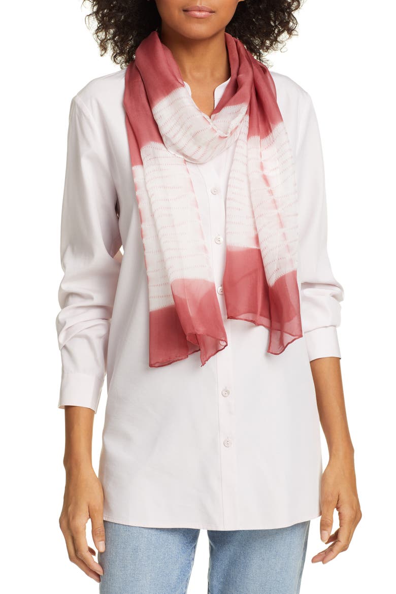 Pattern Mix Silk Scarf, Main, color, CHUTNEY