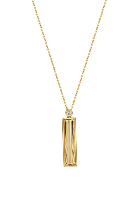 Gemstone & Diamond Pendant Necklace (Nordstrom Exclusive)