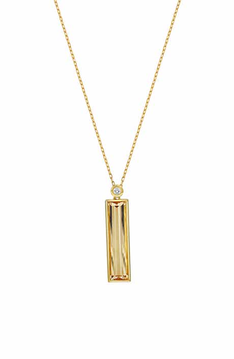 Gemstone & Diamond Pendant Necklace (Nordstrom Exclusive)