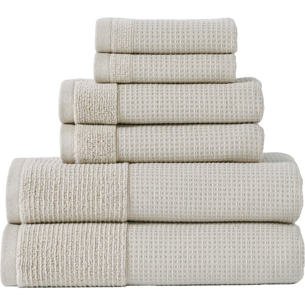 Modern Threads Waffle Rib 6-piece Towel Set In Rainy Day