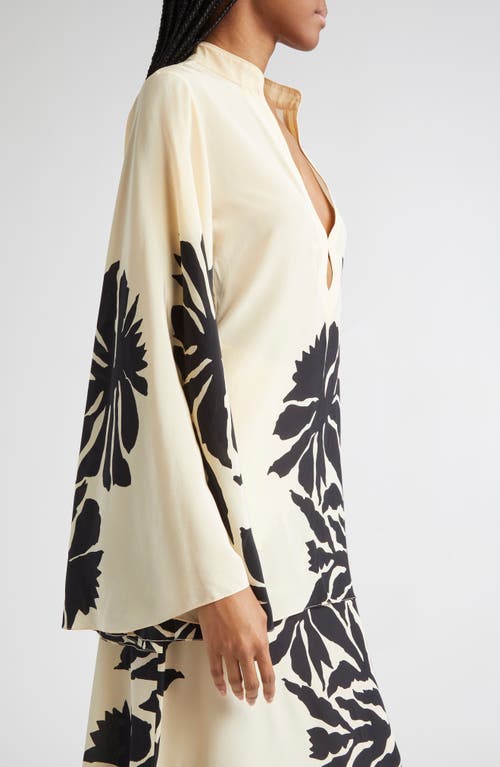Johanna Ortiz Loveland Silk Crêpe De Chine Top In Neutral