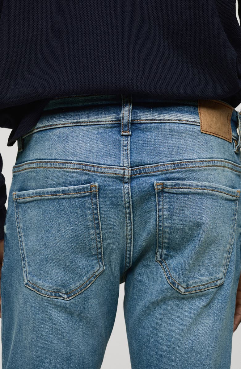 MANGO Jude Skinny Fit Stretch Denim Jeans, Alternate, color, Medium Blue