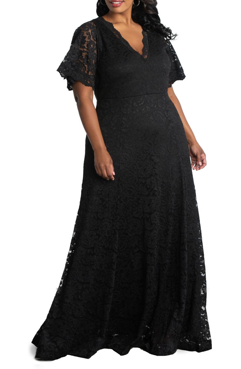 Kiyonna Symphony Lace A-Line Gown, Main, color, 