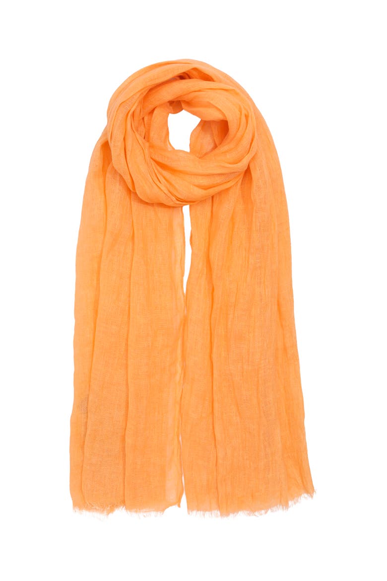 Linen Scarf, Main, color, Poppy