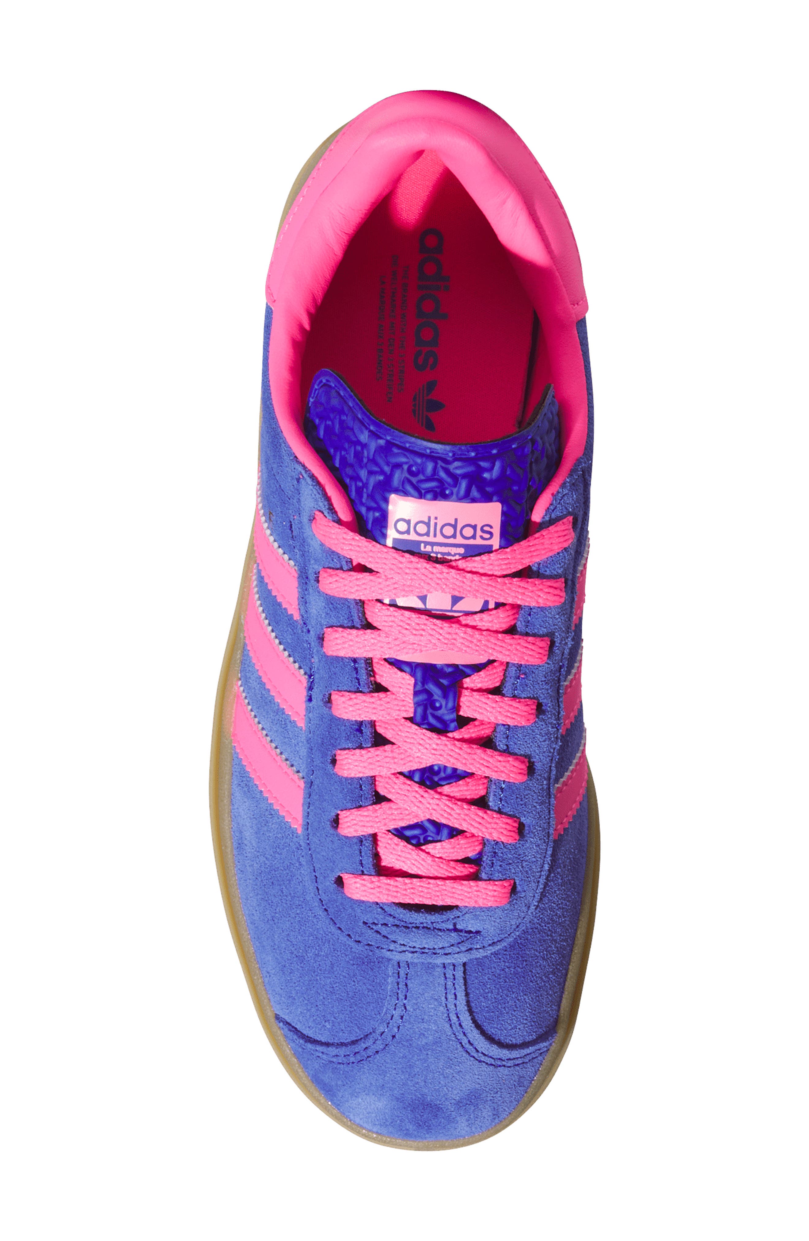 Gazelle Bold Platform Sneaker, Alternate, color, LUCID BLUE/ LUCID PINK/ GOLD
