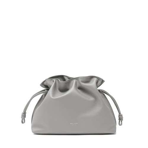 Esin Akan 2-in-1 Emma Leather Tote Bag In Grey